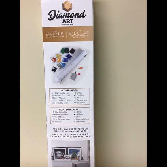 Diamond Art Paint by Number “Christmas House” Kit - Picture 3 of 5